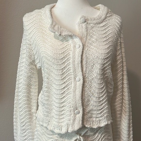 House of Harlow 1960 Crochet Sweater and Shorts Set Medium Large - Picture 5 of 13